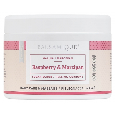 Peeling cukrowy BALSAMIQUE® - malina z marcepanem 450g