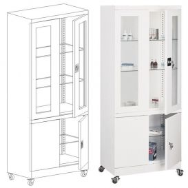 Szafa lekarska SML 104 (z kółkami)